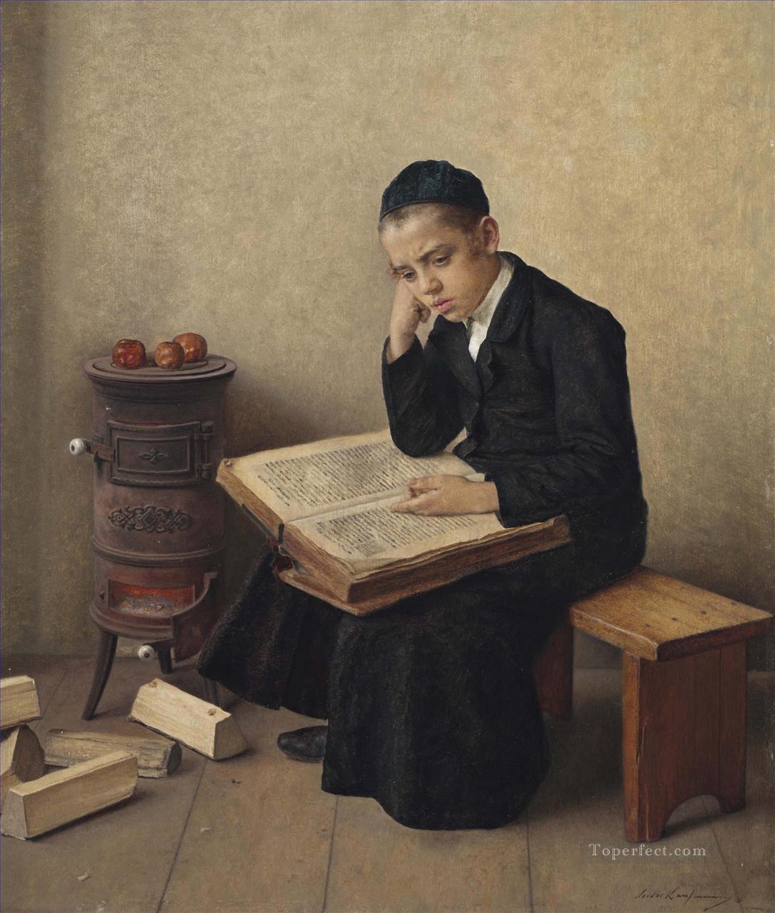 Un pasaje difícil en el Talmud Isidor Kaufmann judío húngaro Pintura al óleo